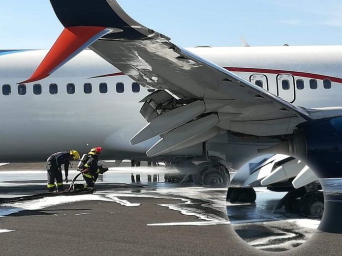 Aeromexico failure in landing gear