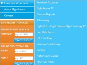 Commercial Services offered by FlightAware