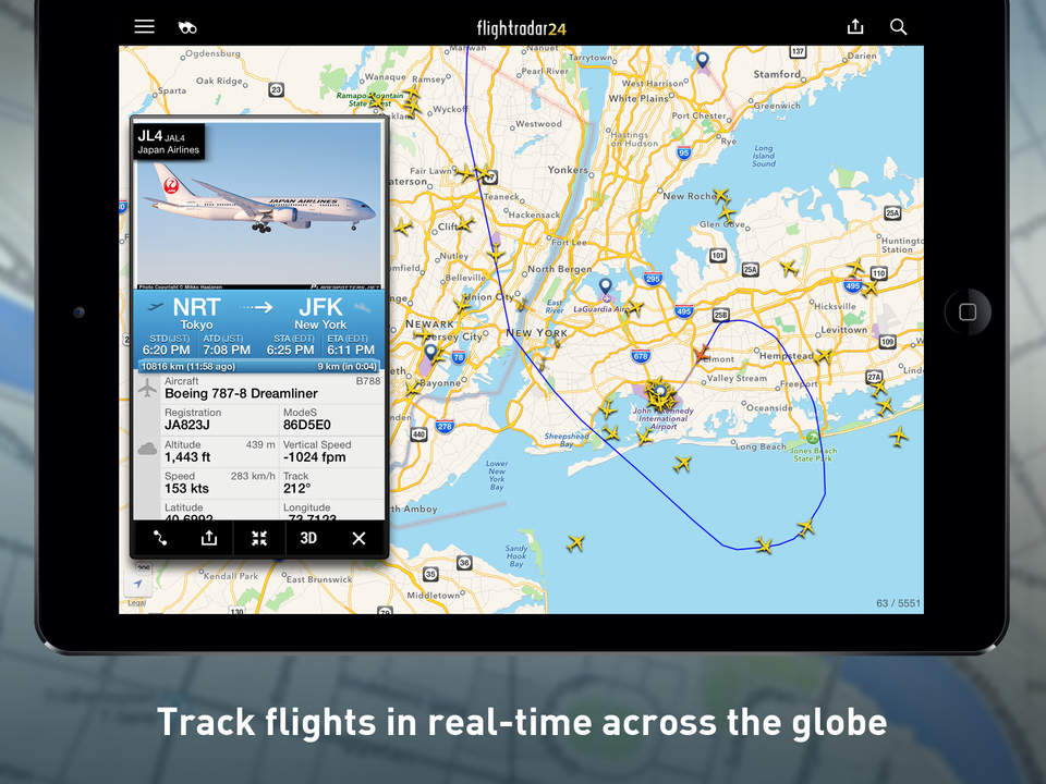 FlightRadar 24 PRO - the best flight tracking app for iPhone and iPad devices