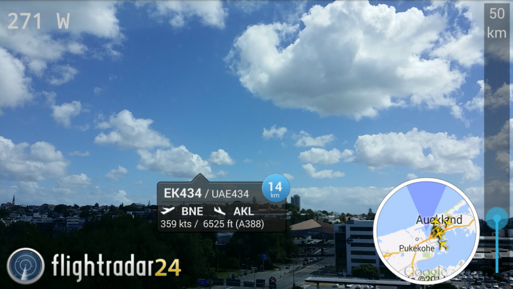 FlightRadar 24 PRO 3D augmented reality available for iPhone and iPad devices