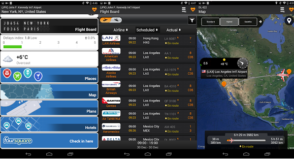 Airline Flight Status Tracking App for Android mobile devices