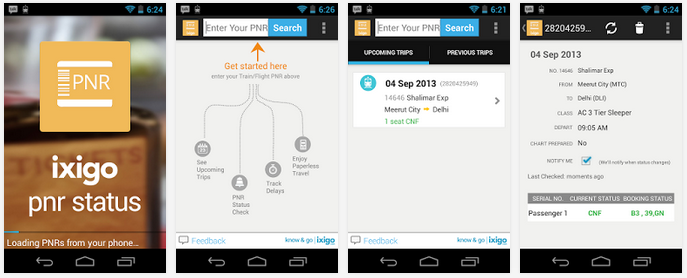 PNR Status Rail Flight Tracker for Android devices