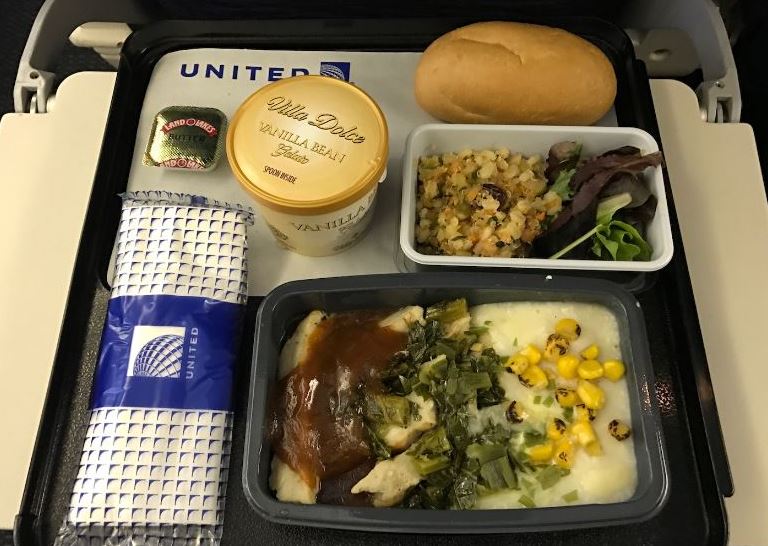 United Airlines Economy Class Meal